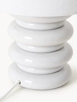 Lampada da tavolo con base in legno Nicolas