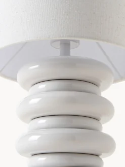 Lampada da tavolo con base in legno Nicolas