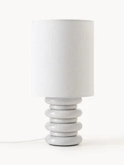 Lampada da tavolo con base in legno Nicolas