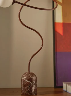 Lampada da tavolo con base in marmo Alina