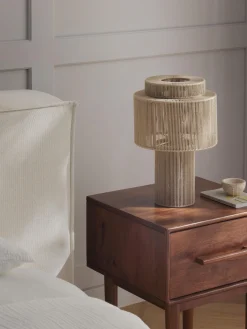 Lampada da tavolo con fili di lino Lace