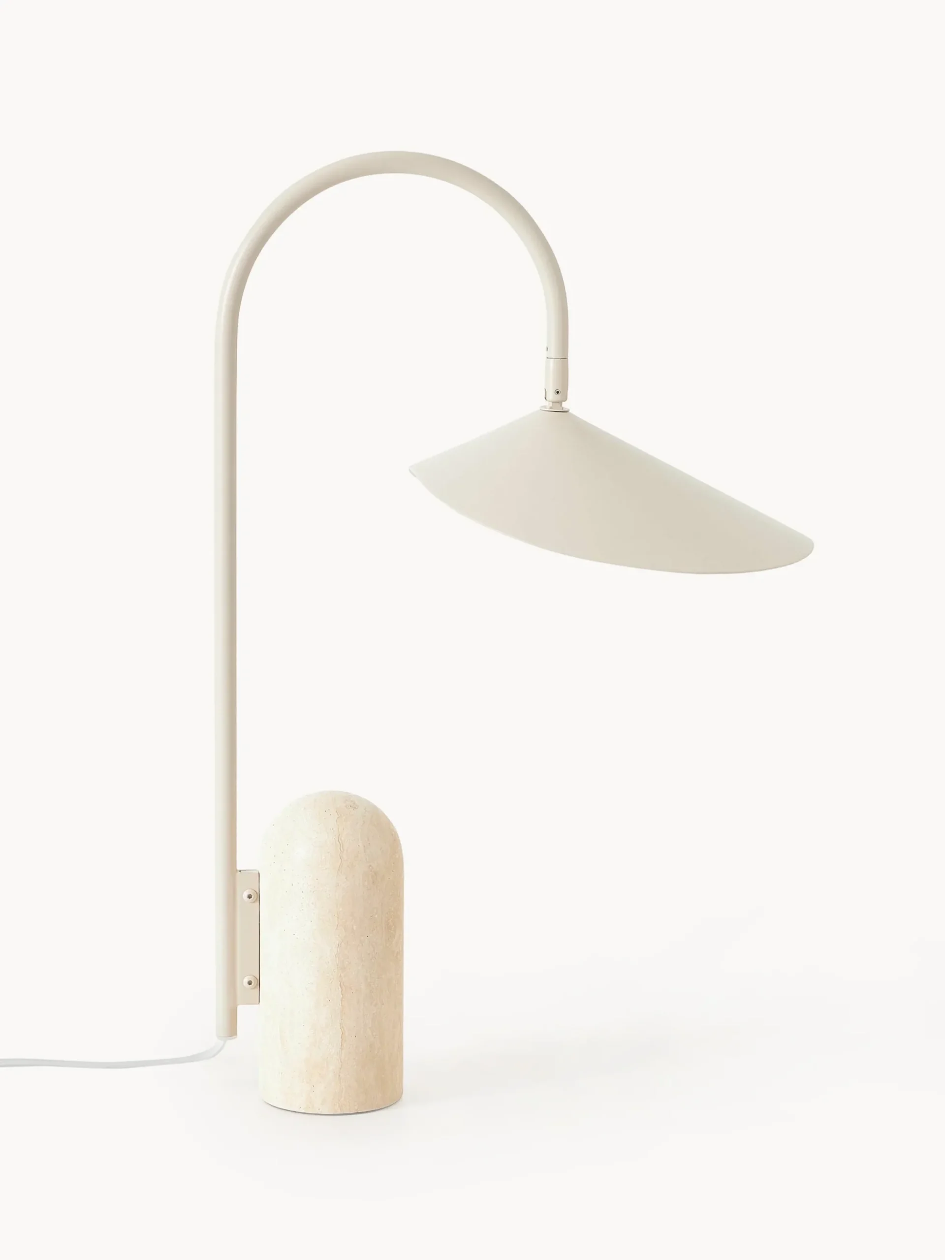 Lampada da tavolo grande con base in marmo Arum, orientabile