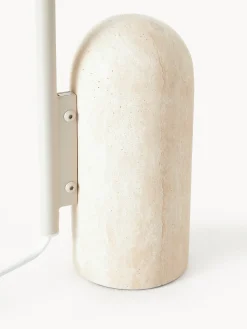 Lampada da tavolo grande con base in marmo Arum, orientabile