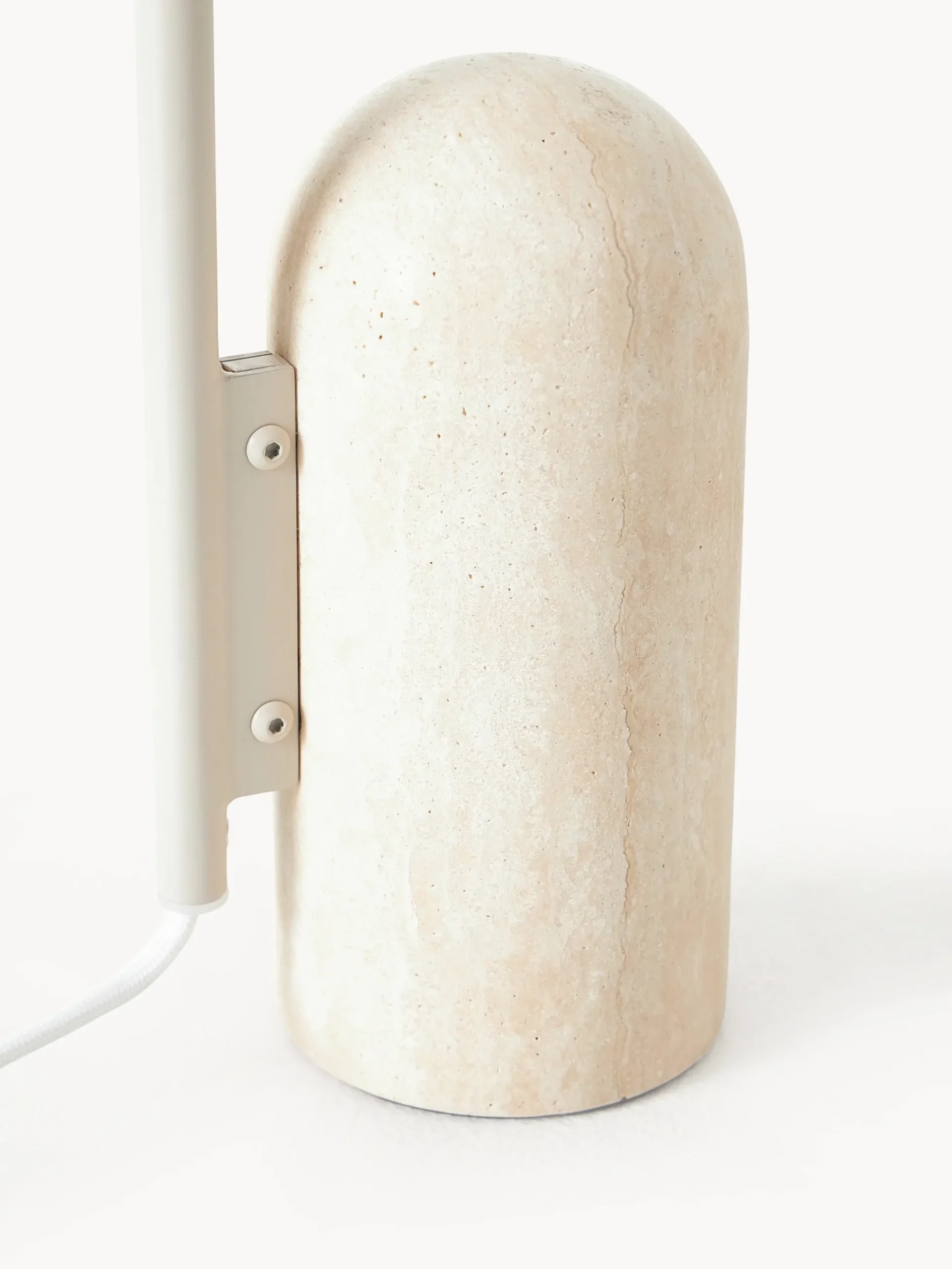 Lampada da tavolo grande con base in marmo Arum, orientabile