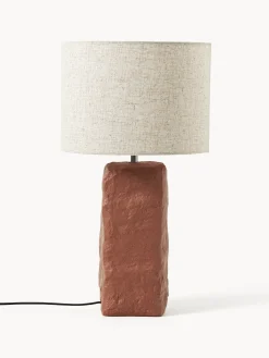 Lampada da tavolo grande con base in cemento Kiri
