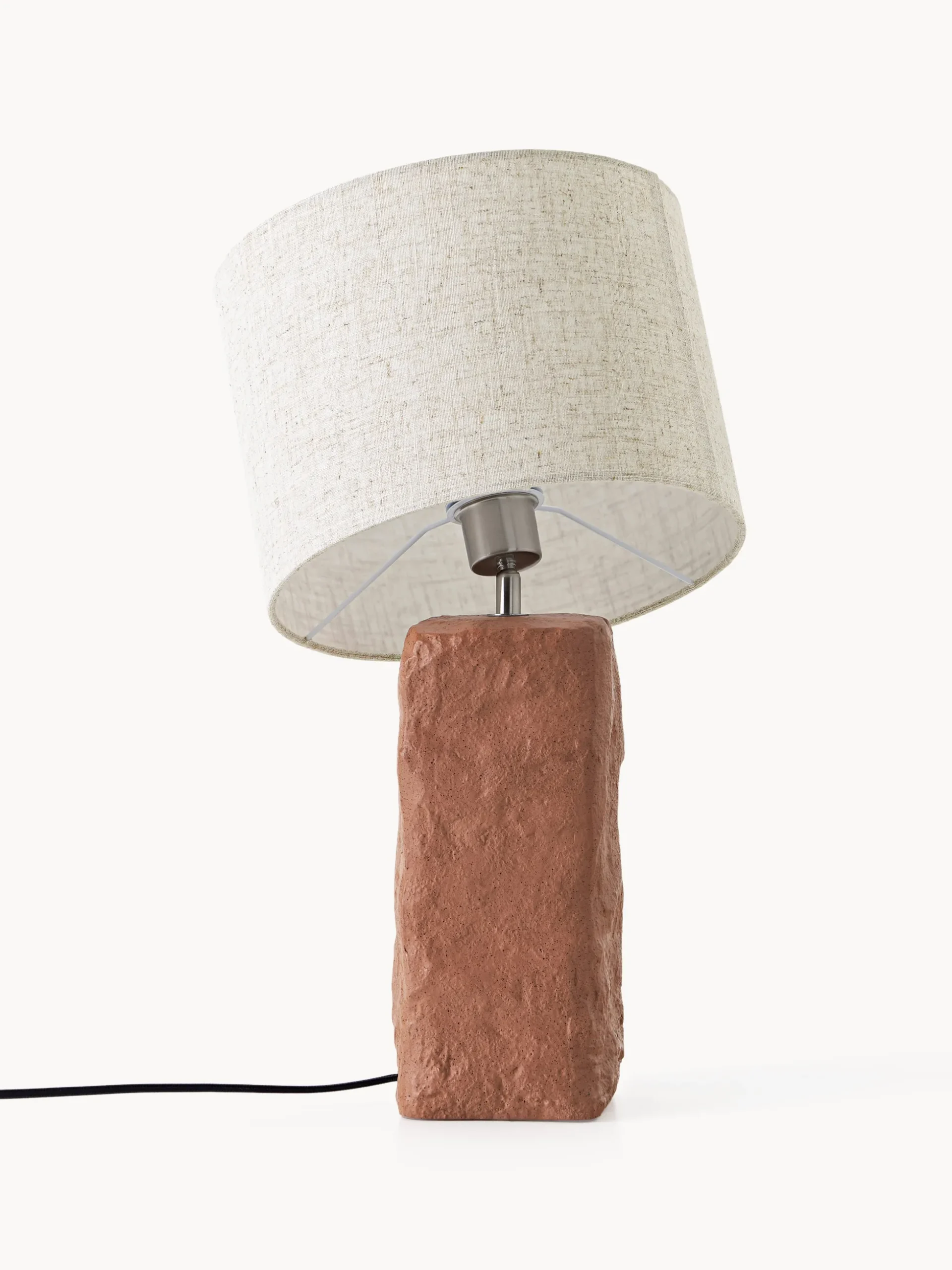 Lampada da tavolo grande con base in cemento Kiri