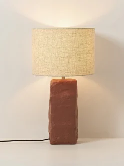 Lampada da tavolo grande con base in cemento Kiri