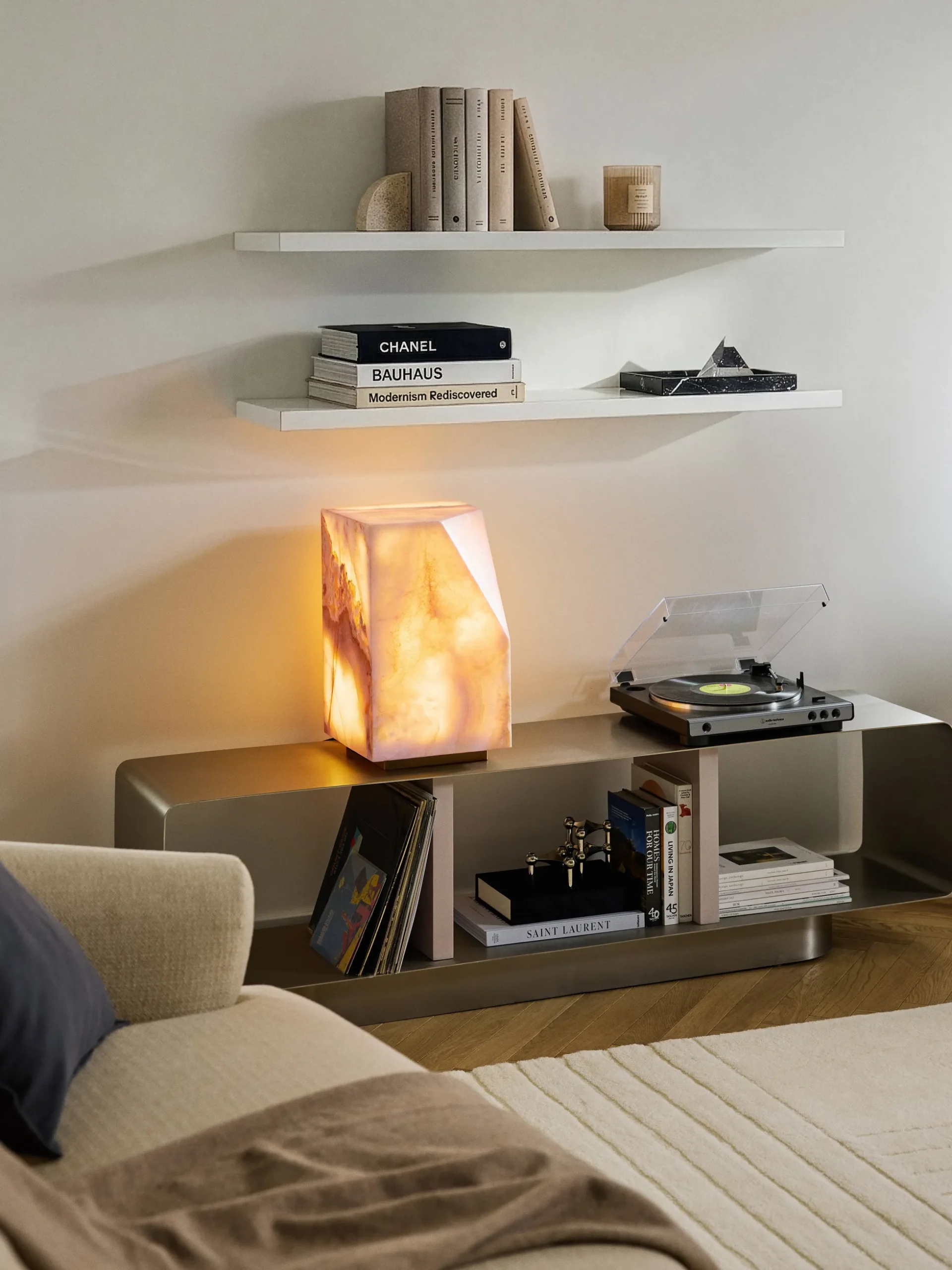 Lampada da tavolo grande in giada Taria