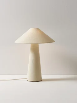 Lampada da tavolo grande in lino Ilena