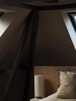 Lampada da tavolo in lino artigianale Hashira