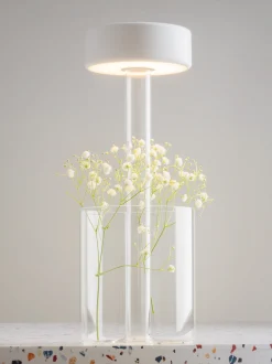 Lampada da tavolo piccola a LED dimmerabile con vaso AI Collaboration