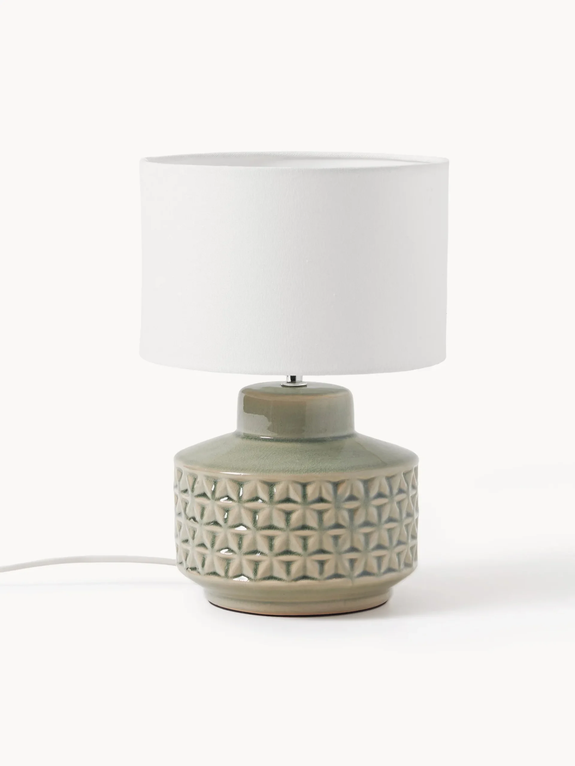 Lampada da tavolo piccola con base in ceramica Monica