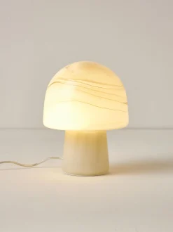 Lampada da tavolo piccola effetto marmo Talia