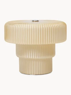 Lampada da tavolo portatile a LED in vetro soffiato Ripple, dimmerabile