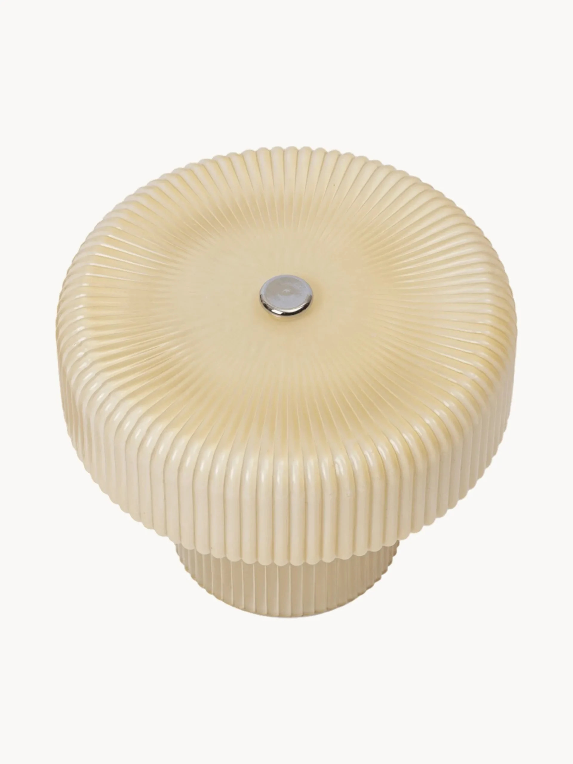 Lampada da tavolo portatile a LED in vetro soffiato Ripple, dimmerabile