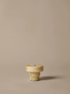 Lampada da tavolo portatile a LED in vetro soffiato Ripple, dimmerabile