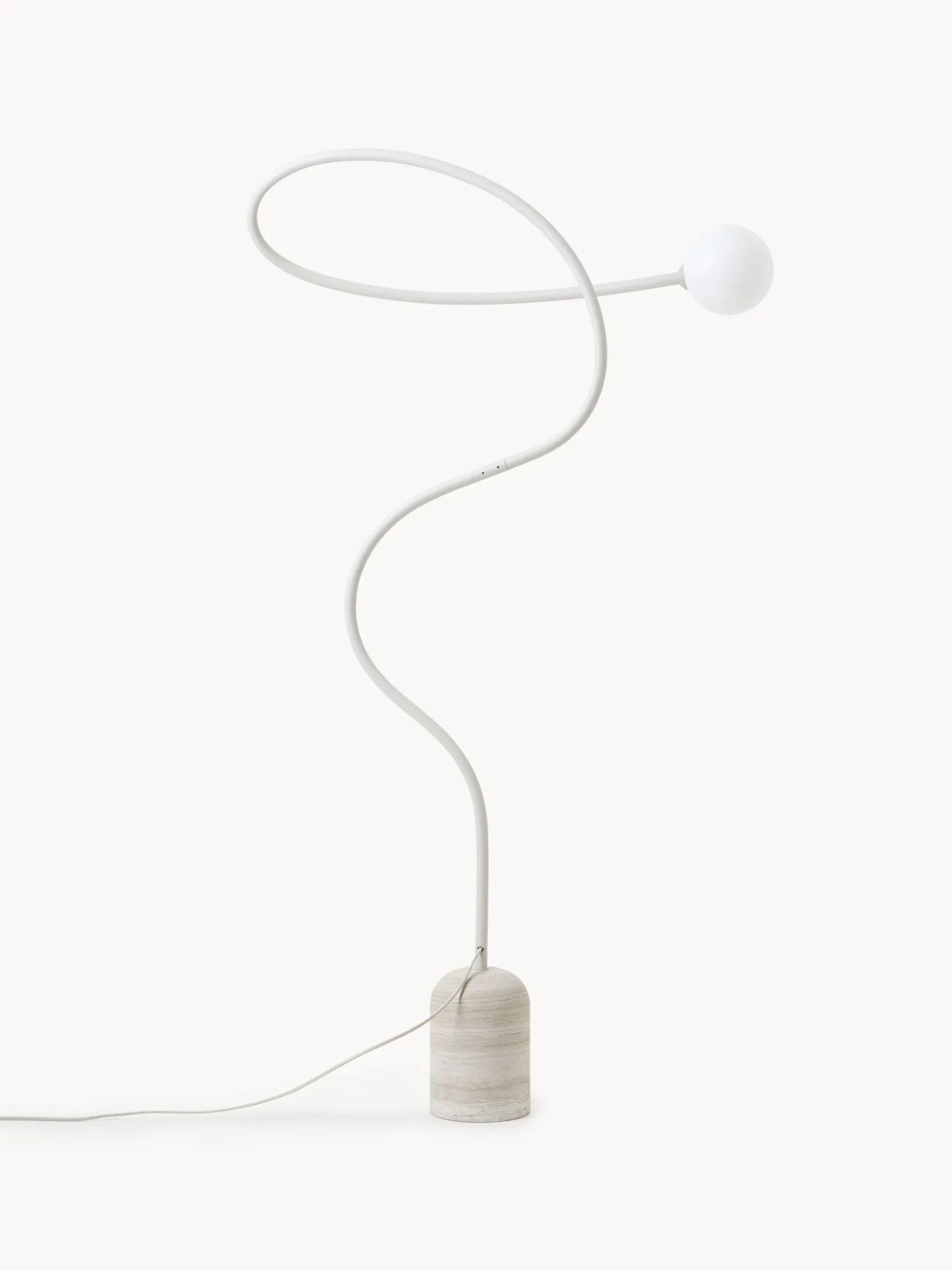 Lampada da terra con base in marmo Alina