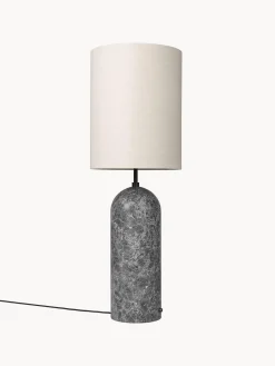 Lampada da terra con luce regolabile e base in marmo Gravity, alt. 130 cm