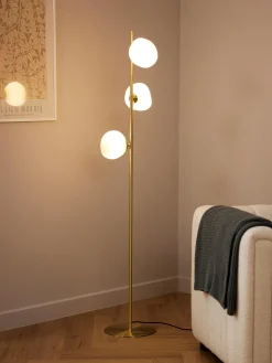 Lampada da terra in vetro opalino Josie