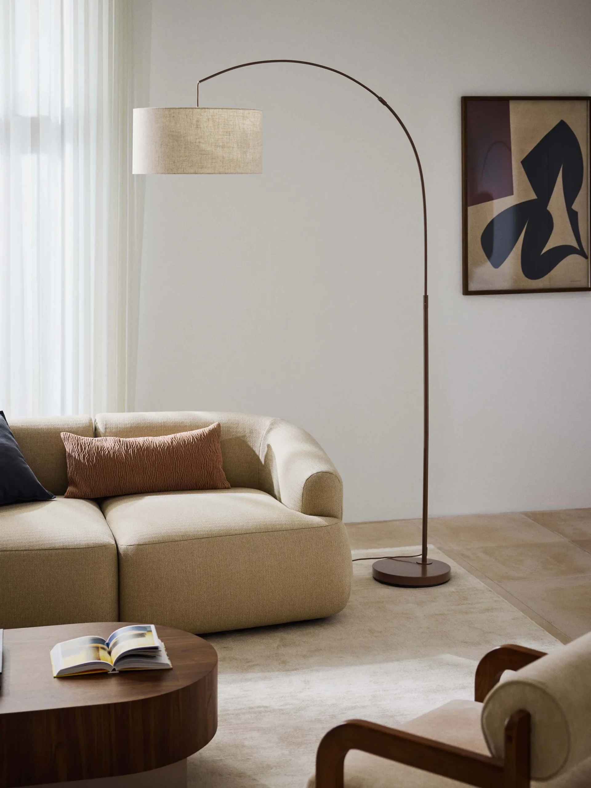 Lampada grande ad arco Niels
