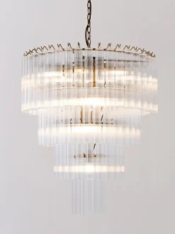 Lampadario grande in vetro Janae