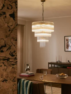 Lampadario grande in vetro Janae