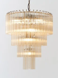 Lampadario grande in vetro Janae