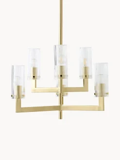 Lampadario in vetro millerighe Emmi