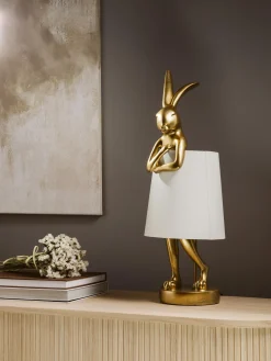 Lampada rosa da tavologrande di design Rabbit