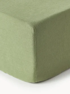 Lenzuolo con angoli boxspring in lino lavato Airy