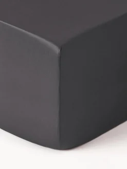 Lenzuolo con angoli boxspring in raso di cotone Premium