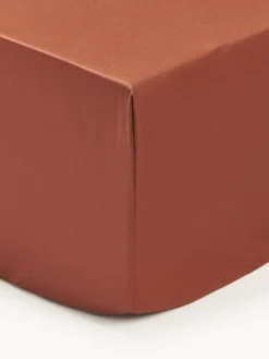Lenzuolo con angoli boxspring in raso di cotone Premium