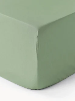Lenzuolo con angoli boxspring in cotone percalle Elsie