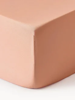 Lenzuolo con angoli boxspring in raso di cotone Comfort