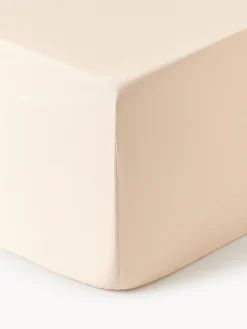 Lenzuolo con angoli boxspring in raso di cotone Premium