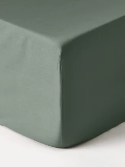 Lenzuolo con angoli boxspring in raso di cotone Premium