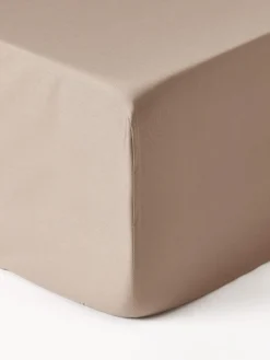 Lenzuolo con angoli boxspring in raso di cotone Premium