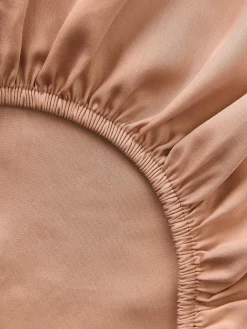Lenzuolo con angoli in raso di cotone Comfort