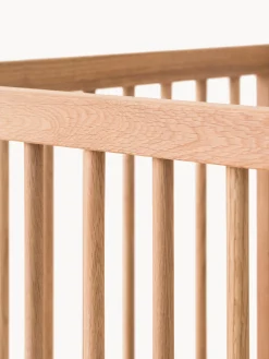 Lettino per bambini regolabile in altezza in legno di quercia Pure, 70 x 140 cm