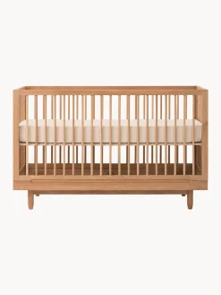 Lettino per bambini regolabile in altezza in legno di quercia Pure, 70 x 140 cm
