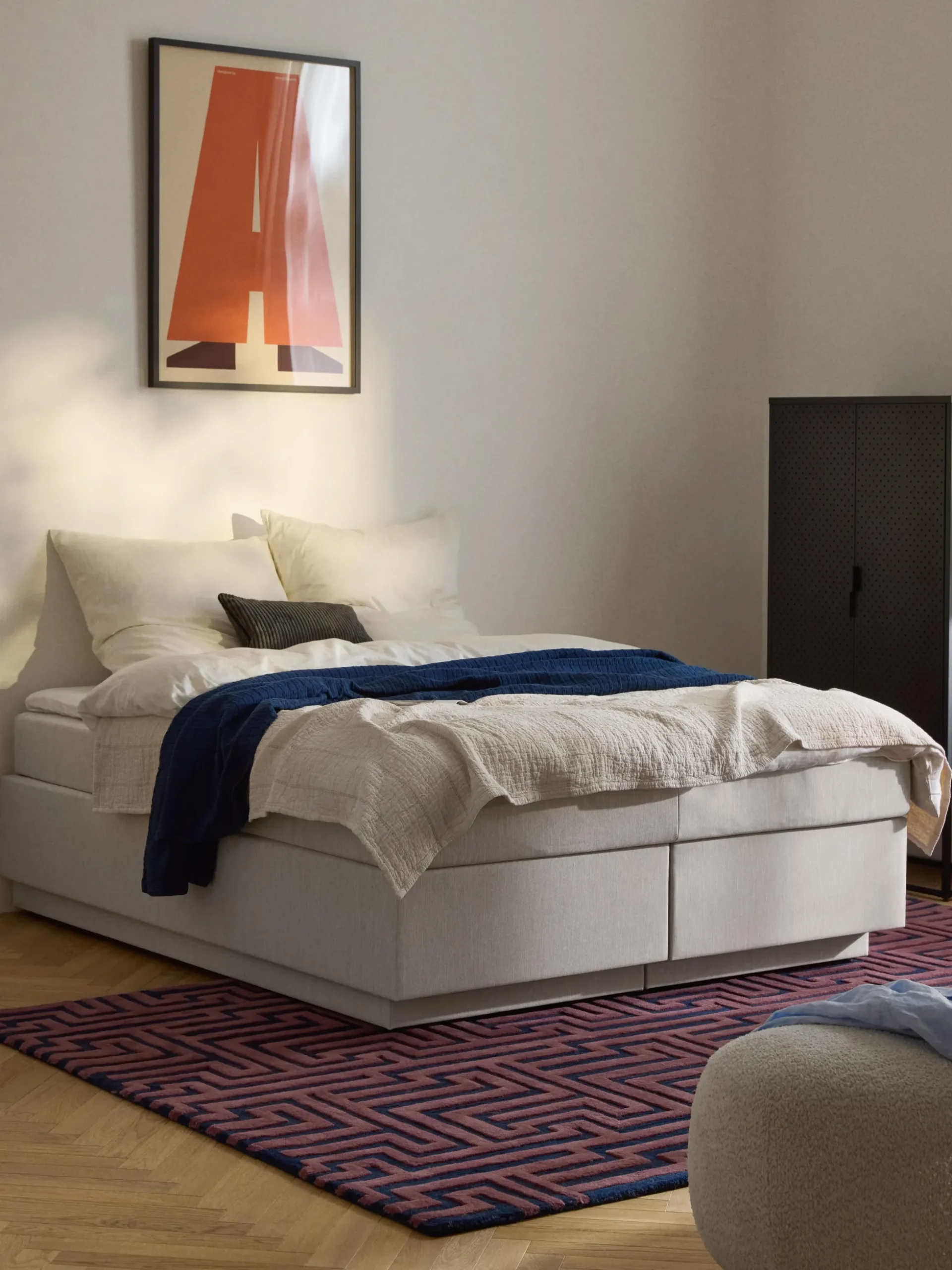 Letto boxspring con contenitore Enya