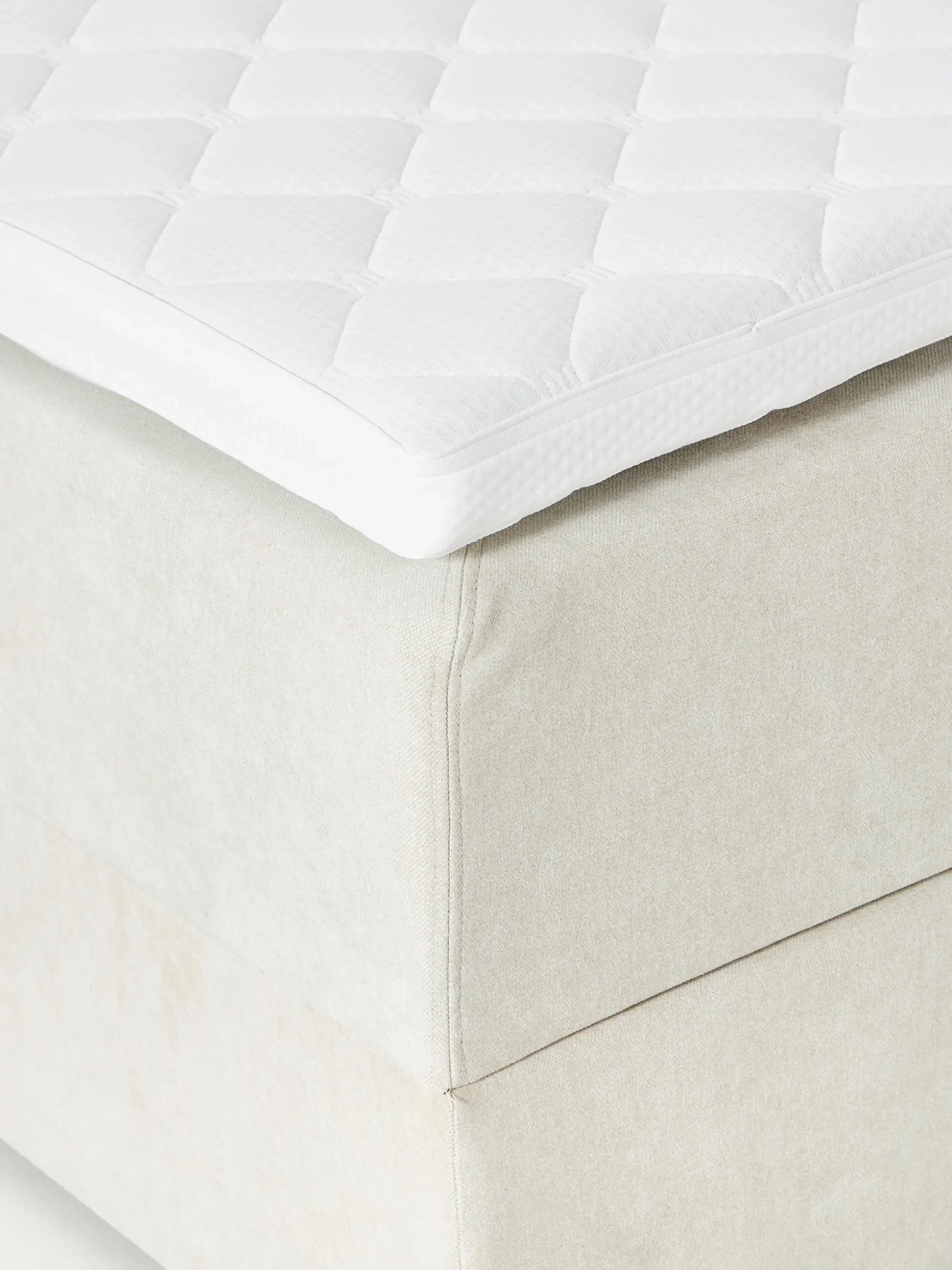 Letto boxspring con vano contenitore Romia