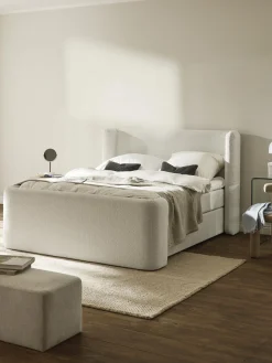 Letto boxspring in bouclé Perla