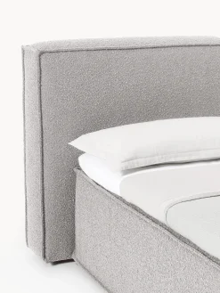 Letto boxspring in bouclé Lennon