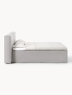 Letto boxspring in bouclé Lennon