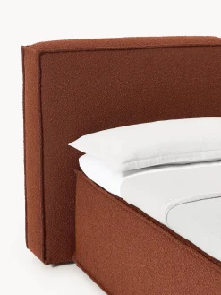Letto boxspring in bouclé Lennon