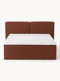 Letto boxspring in bouclé Lennon