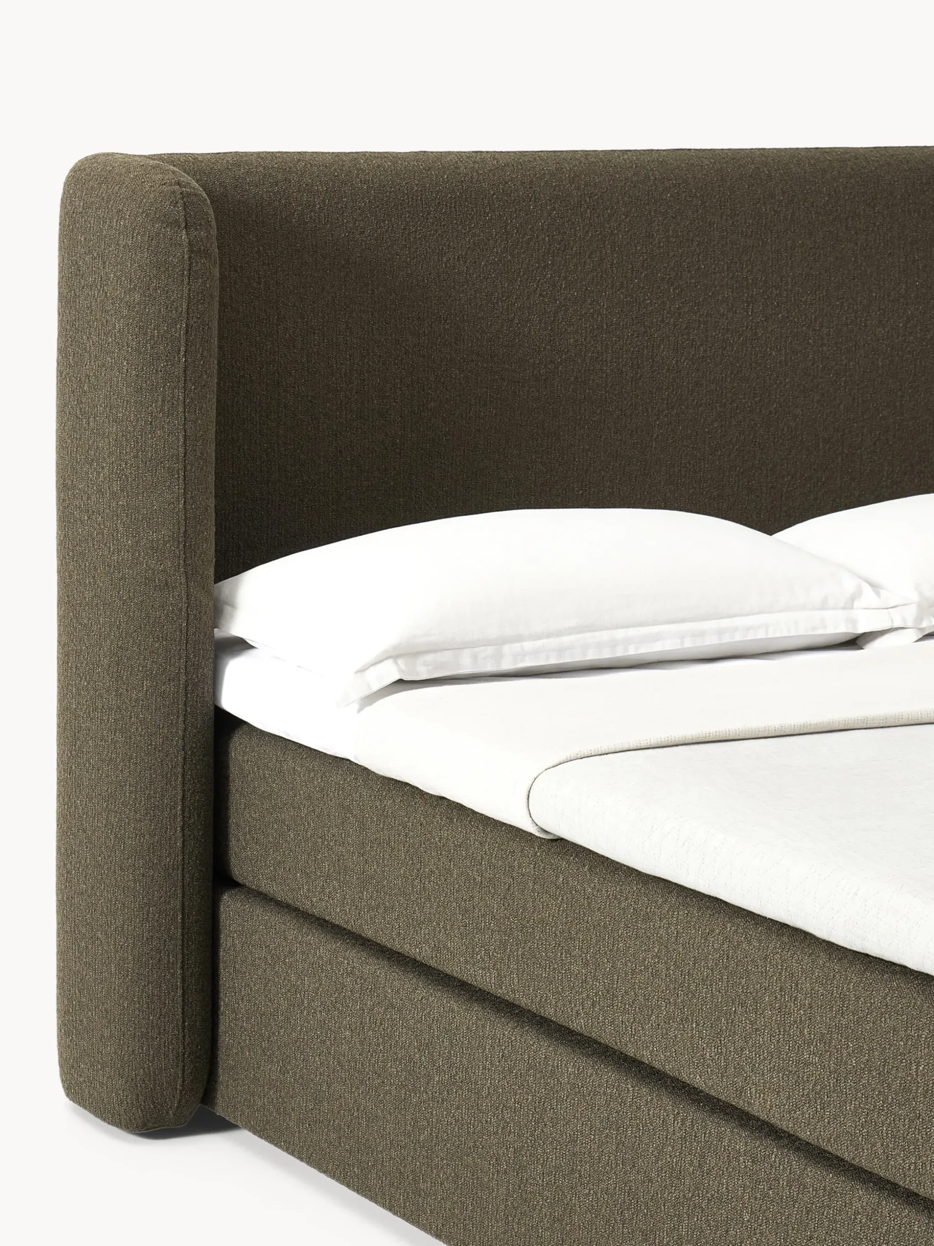 Letto boxspring in bouclé Perla