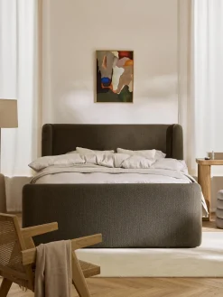 Letto boxspring in bouclé Perla