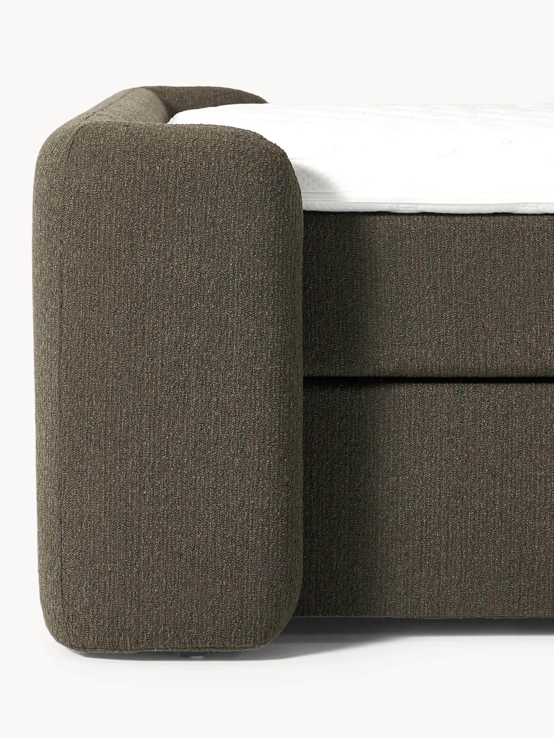 Letto boxspring in bouclé Perla